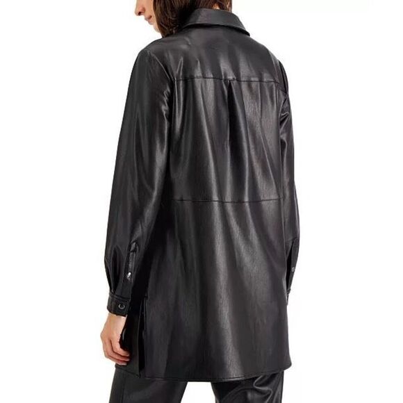 Anne Klein Faux Leather Jacket - Size Large - Picture 7 of 14